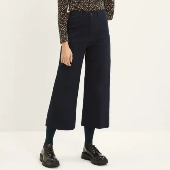 Frank & Oak Pants - Black Wide-Leg Sailor Pants Frank & Oak sz4
